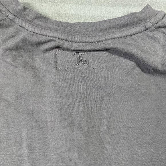 Tailored Athlete Shirt Mens Large Gray Everyday Henley Short Sleeve Stretch - Picture 4 of 8